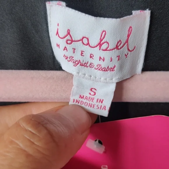 Isabel Maternity Black and White Floral Long Sleeve Dress NWT Size S Sheer Lined - Picture 3 of 9